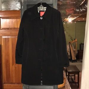 Dressy black rain coat